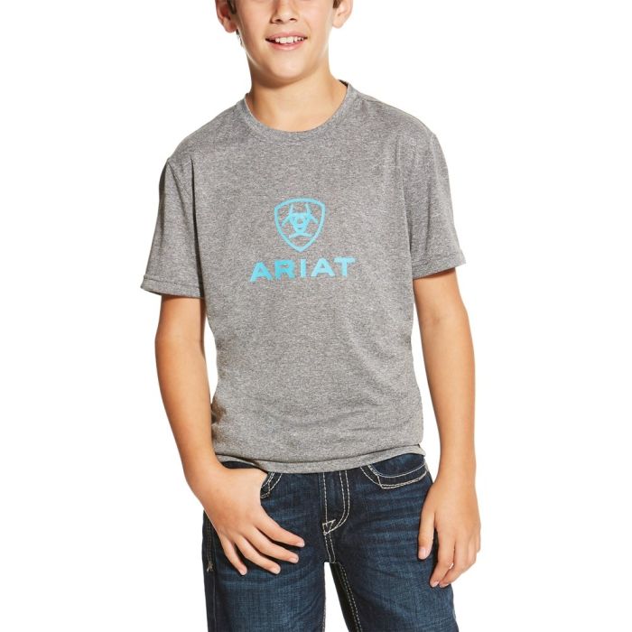 Ariat Kids Charger Tee - Jetty Grey