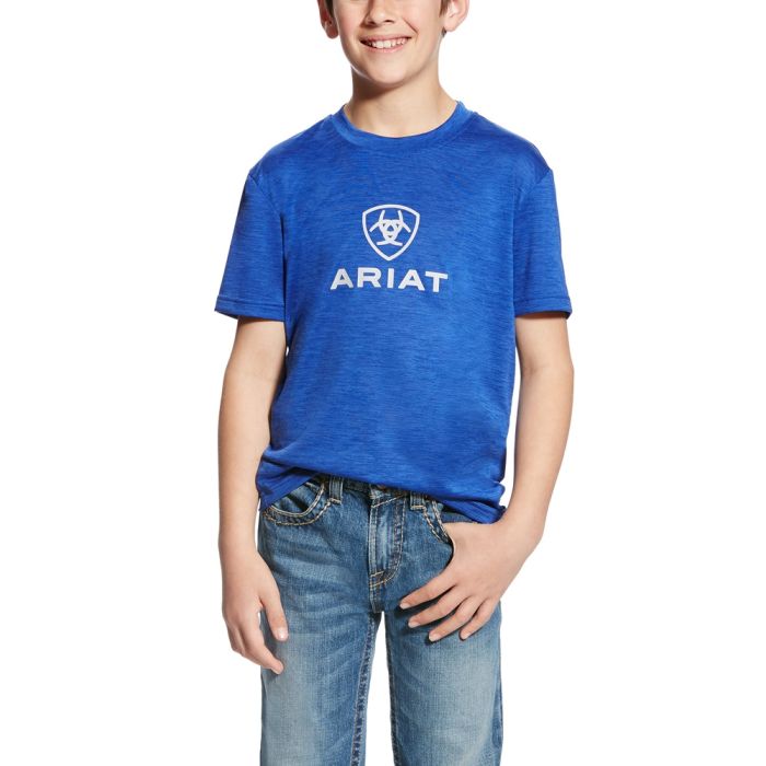 Ariat Kids Charger Logo Tee - Sapphire