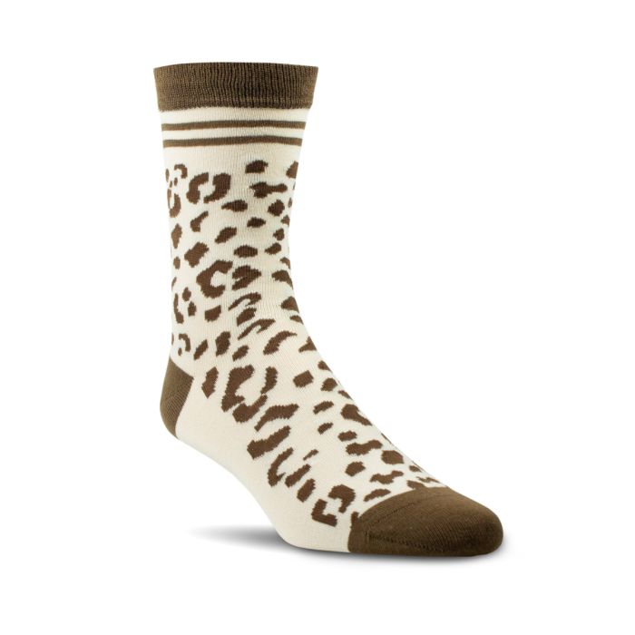 Ariat Ladies Charm Crew Socks - 3 PK - Leopard Camo