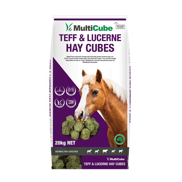 Multicube Teff & Lucerne Hay Cubes - 20kg