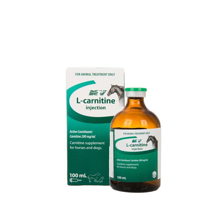 L-Carnitine amino acid supplement to enhance energy production for performance horses and dogs. 